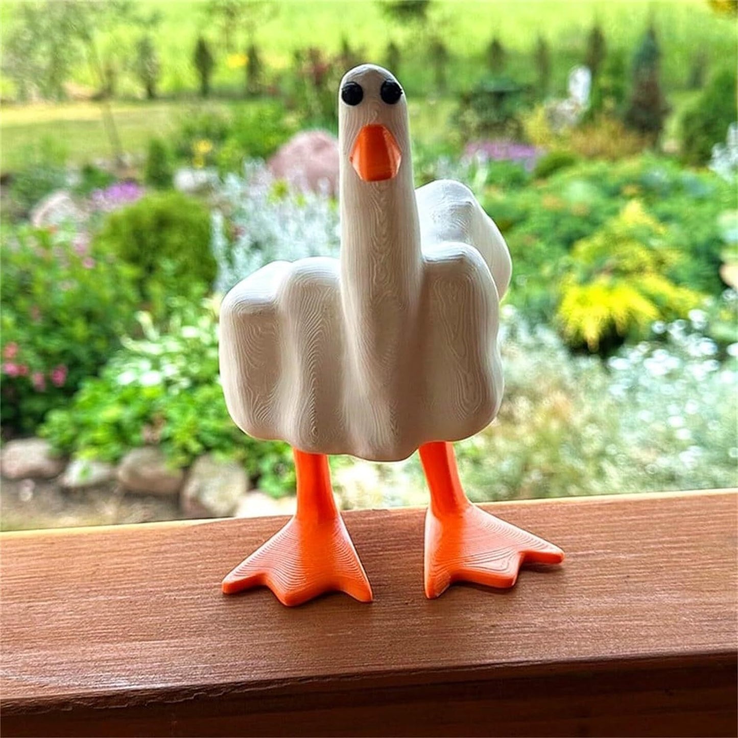 Creative middle finger duck fun ornaments home decoration gifts to send friends sand sculpture gifts resin crafts