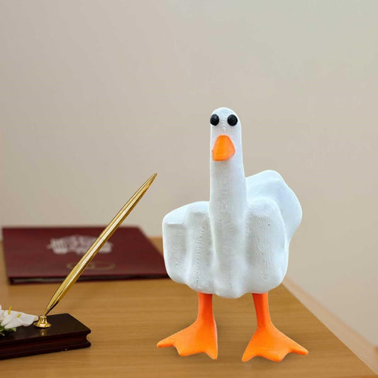 Creative middle finger duck fun ornaments home decoration gifts to send friends sand sculpture gifts resin crafts