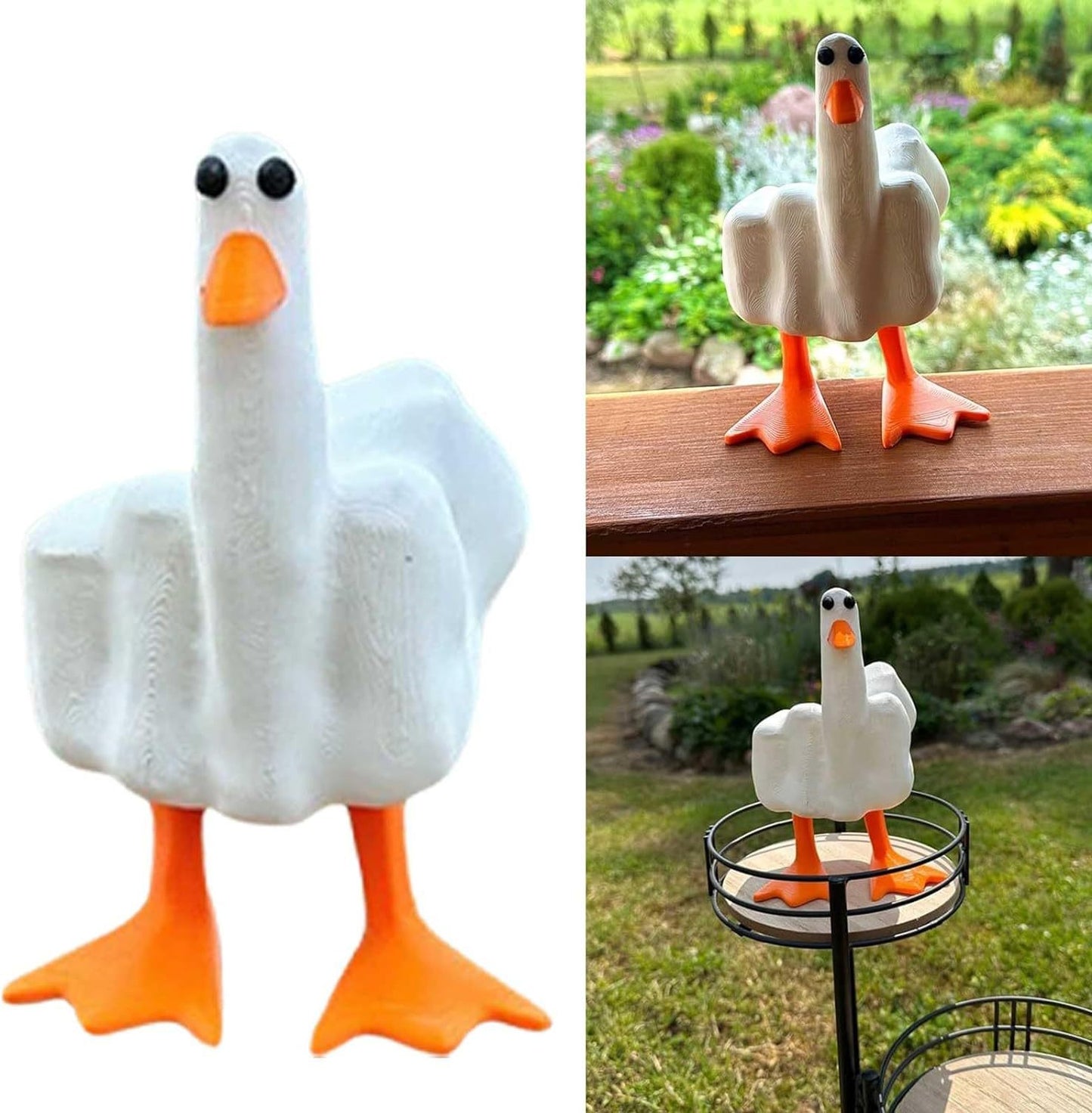 Creative middle finger duck fun ornaments home decoration gifts to send friends sand sculpture gifts resin crafts