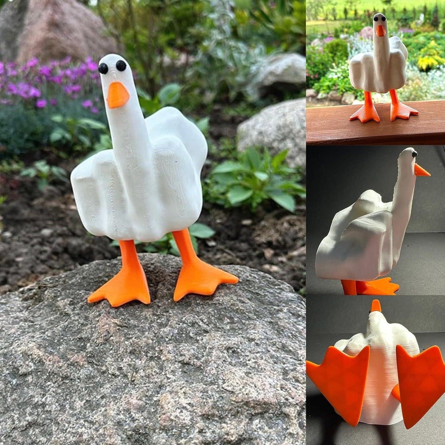 Creative middle finger duck fun ornaments home decoration gifts to send friends sand sculpture gifts resin crafts